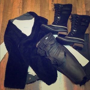 Black and gray reversible vest